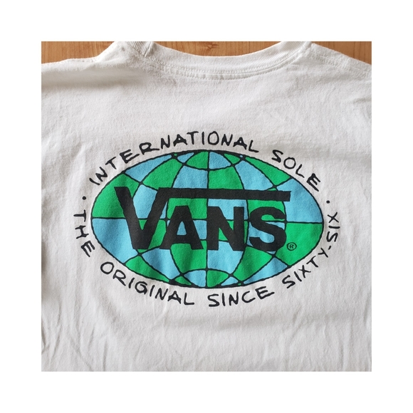 🚀Old School Vans White Graphic T shirt - Picture 1 of 5